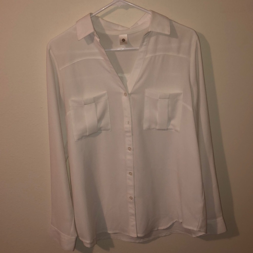 White button down